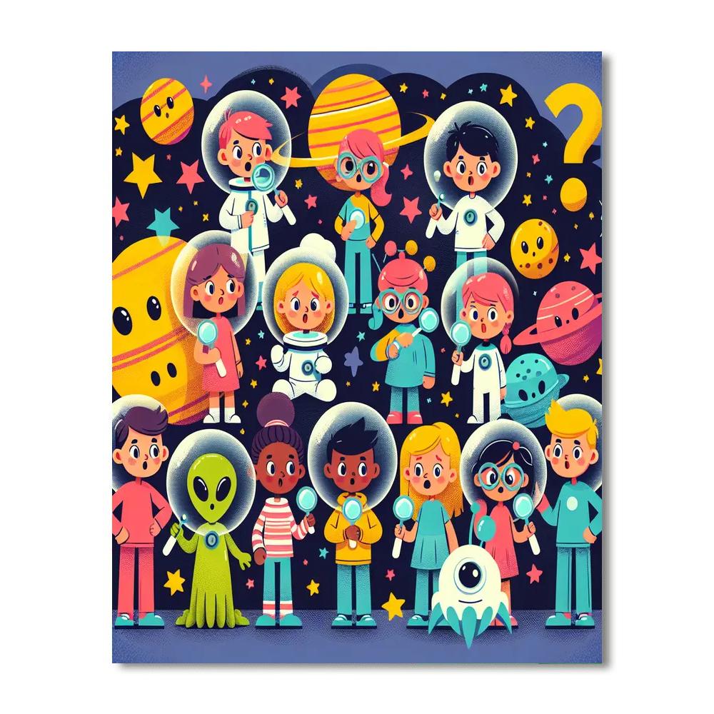 Intergalactic Detective Agency DIY Paint By Numbers