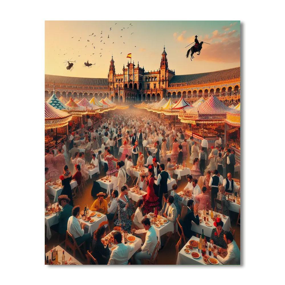 Seville April Fair Paint By Numbers Art