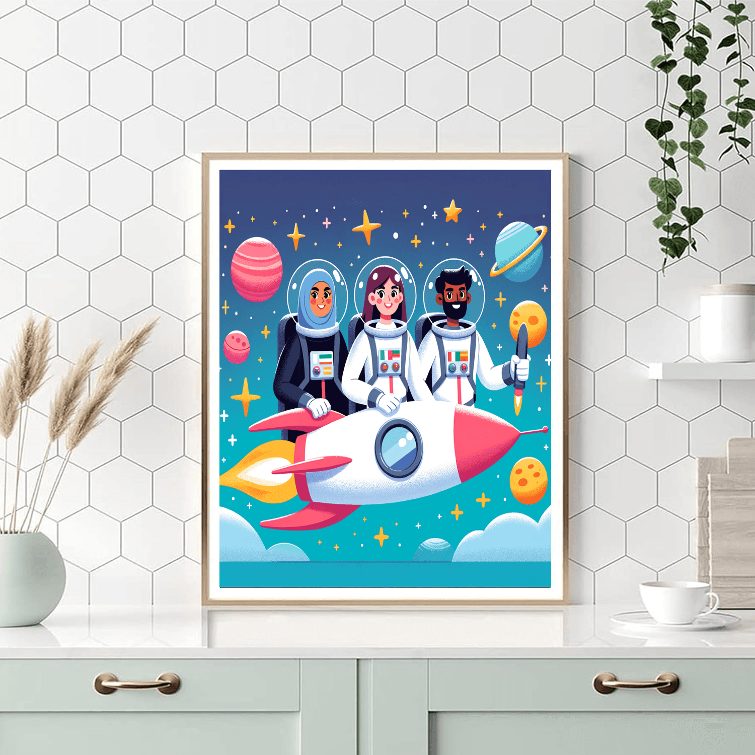 Space Rocket Rescue Painting By Numbers Kit