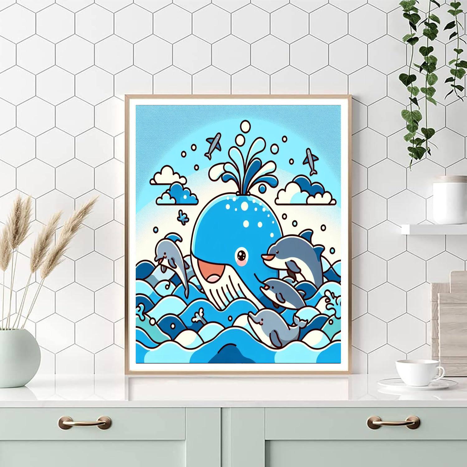 Whale Watching Fun Painting Number Kit