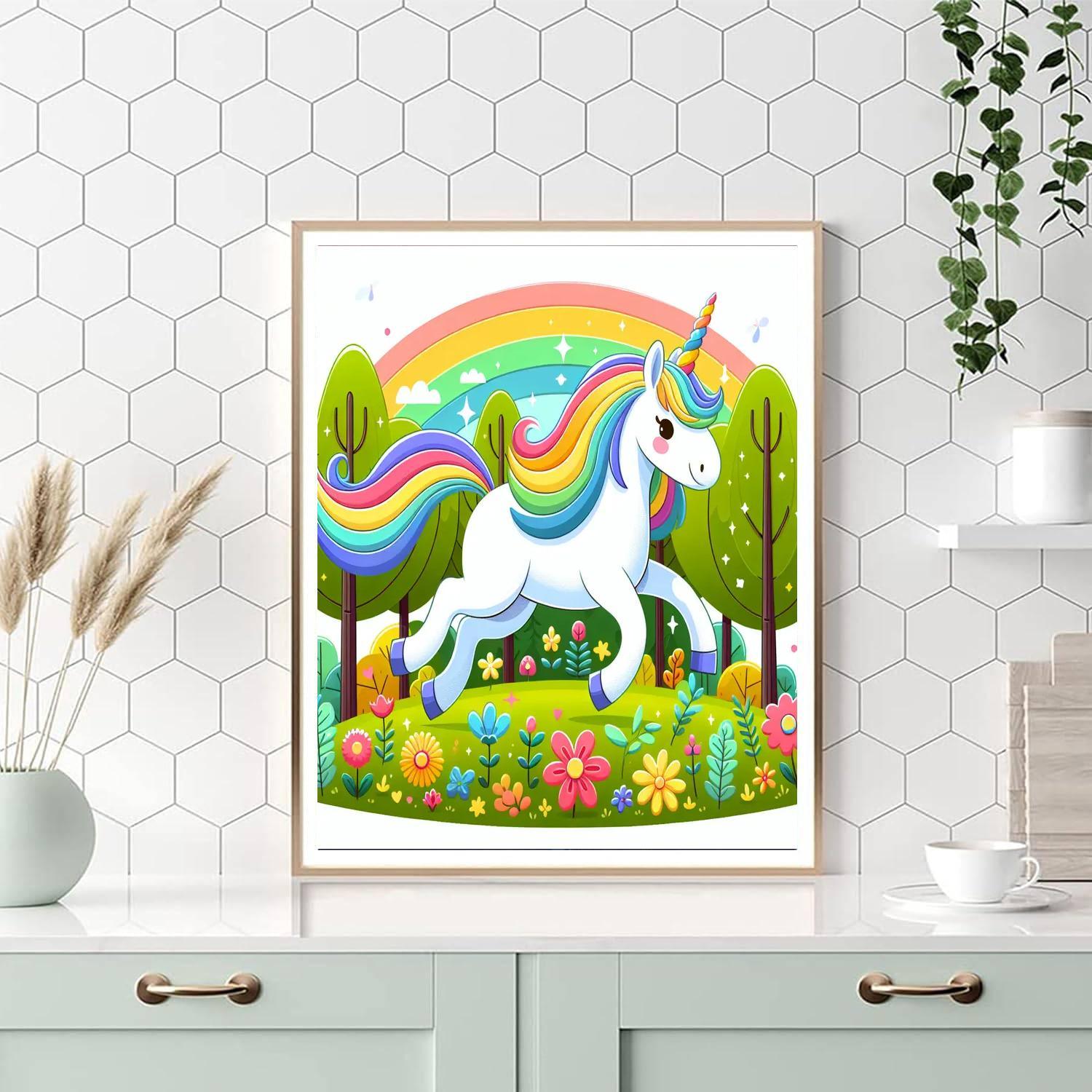 Brave Unicorn Paint By Color