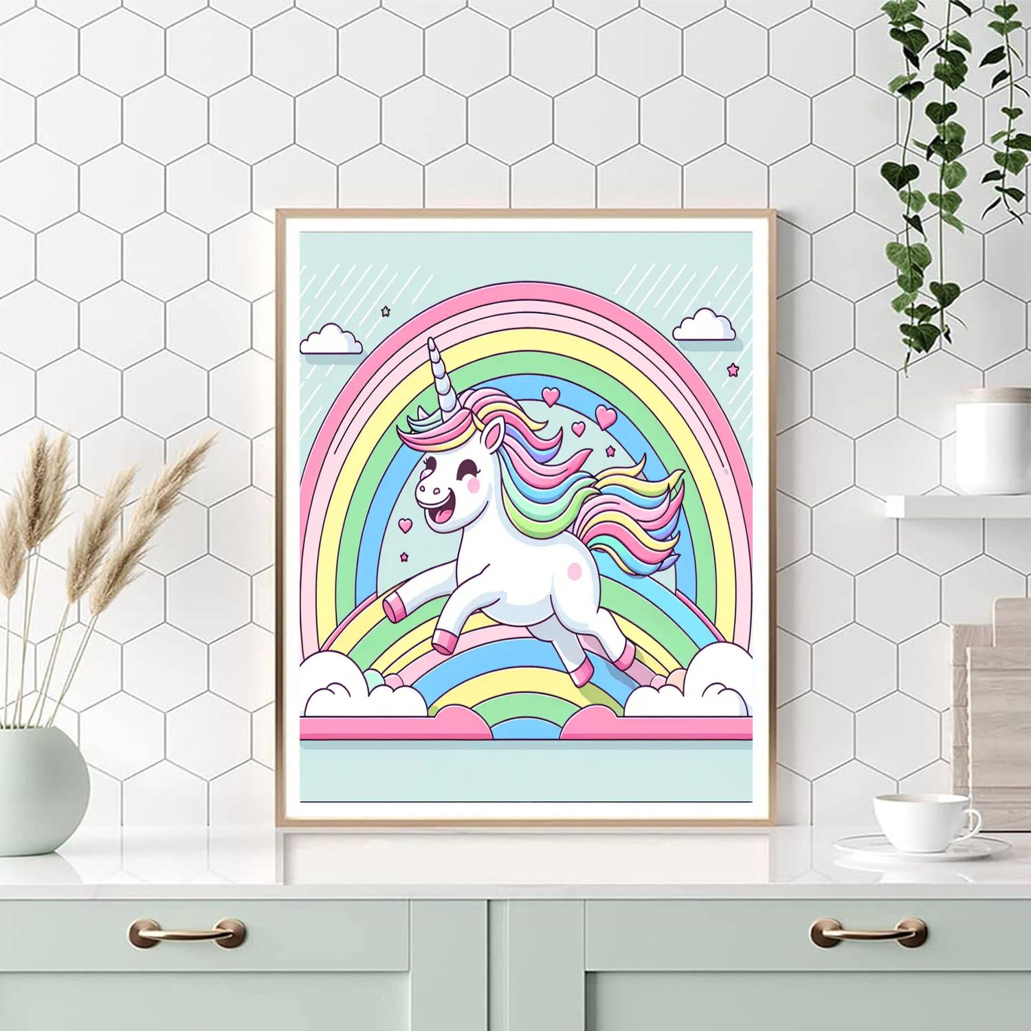 Giggling Unicorn Numbered Painting Kits