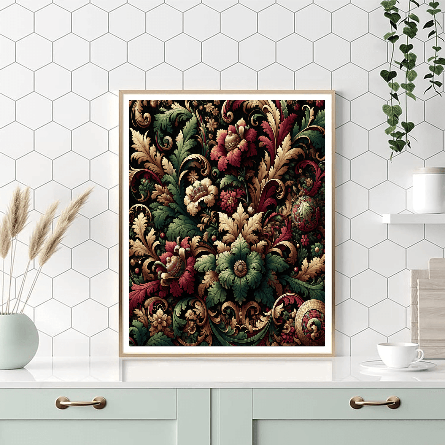 Renaissance Floral Tapestry Paint By Number