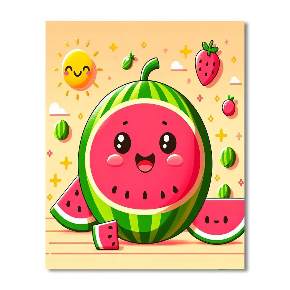 Wondrous Watermelon Paint By Number