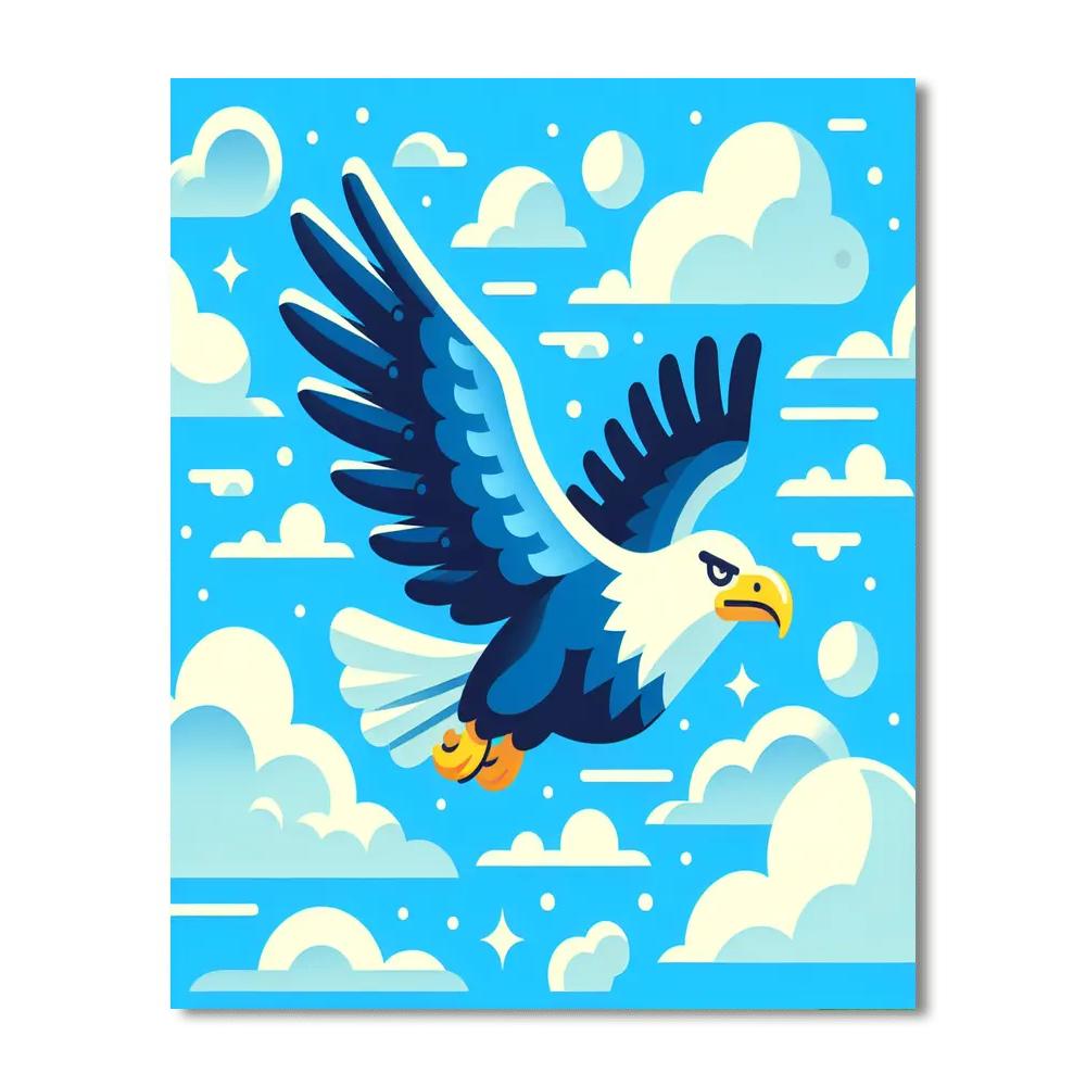 Flying High Eagle Number Painting