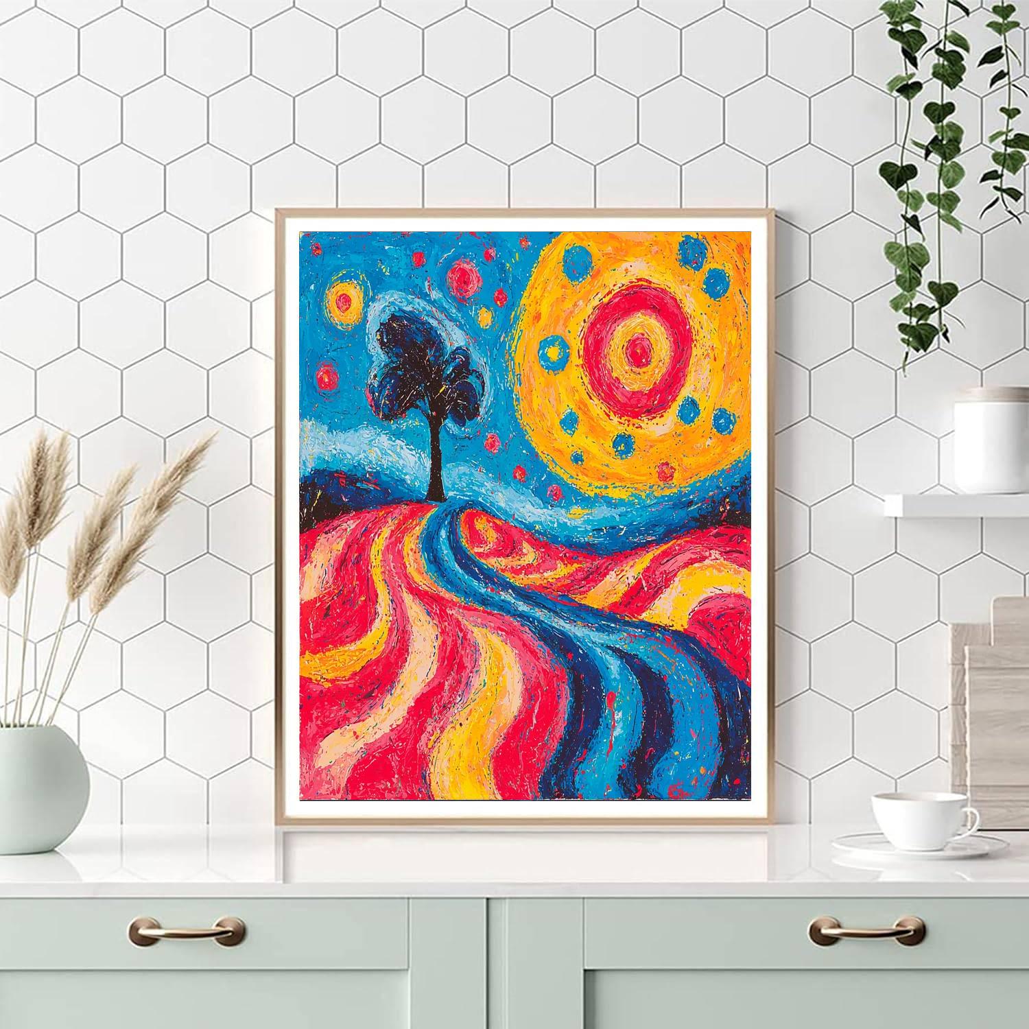 Joan Miró Inspired Whimsical Weather Patterns  Paint By Numbers