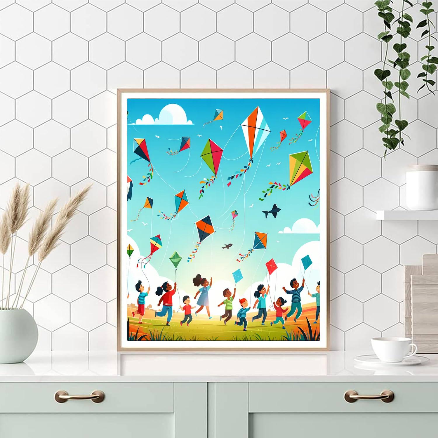 Kite Festival Delight Number Painting