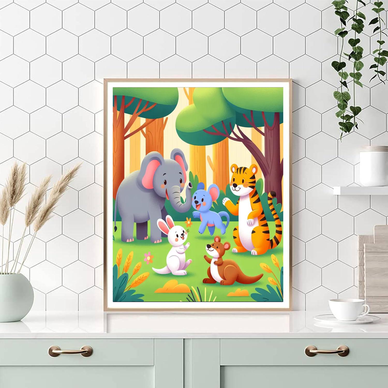 Amazing Animal Kingdom Number Painting