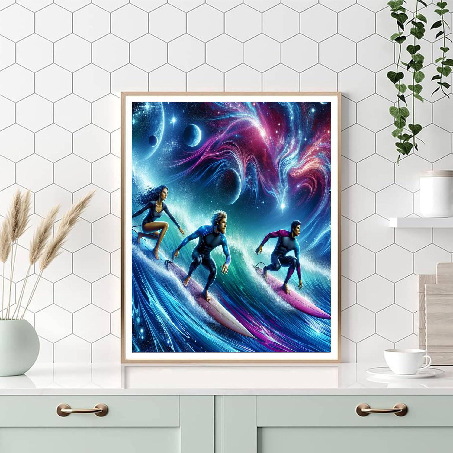 Cosmic Surfing Numbered Painting Kits