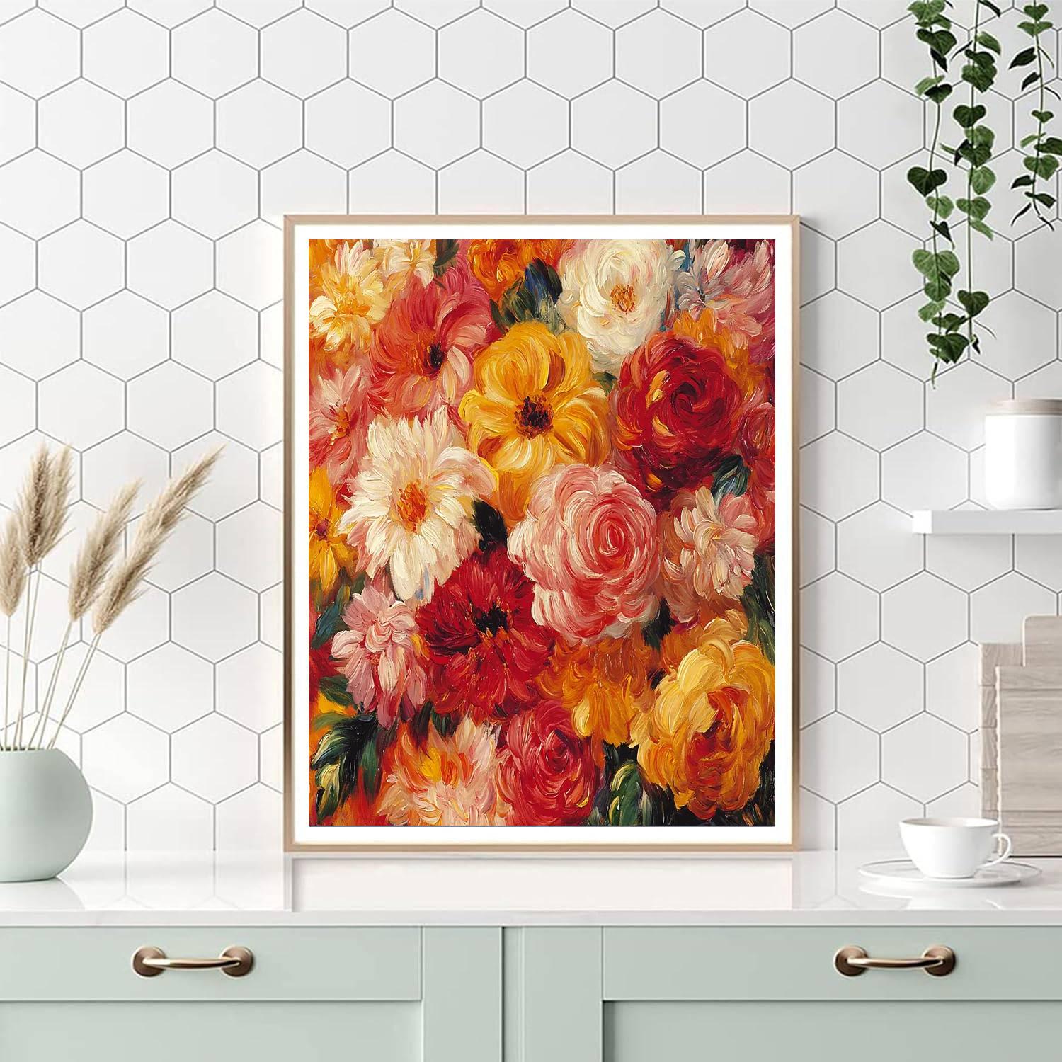 Pierre-Auguste Renoir Inspired Floral Essence Of Friendship  Number Painting