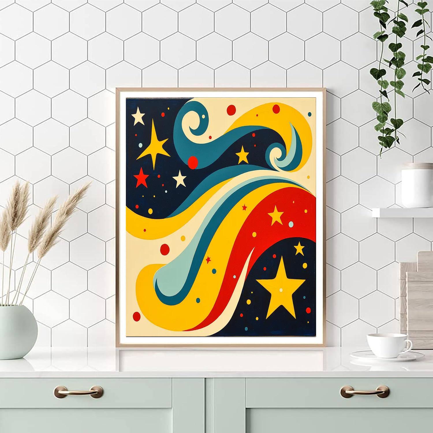 Joan Miró Inspired Whimsical Starry Dreams  Numbered Painting Kits