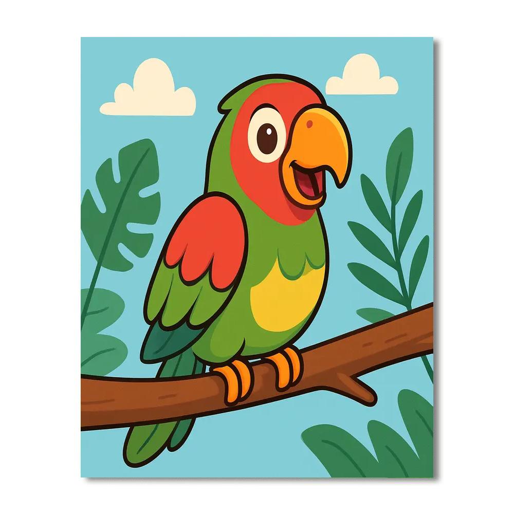 Merry Parrot Painting By Numbers Kit