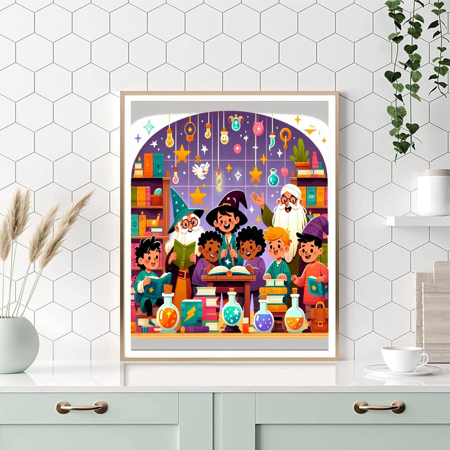 Magical Wizard Workshop DIY Paint By Numbers