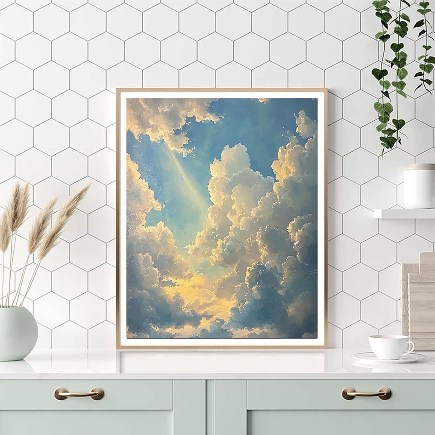 John Constable Inspired Skyward Symphony  Number Painting