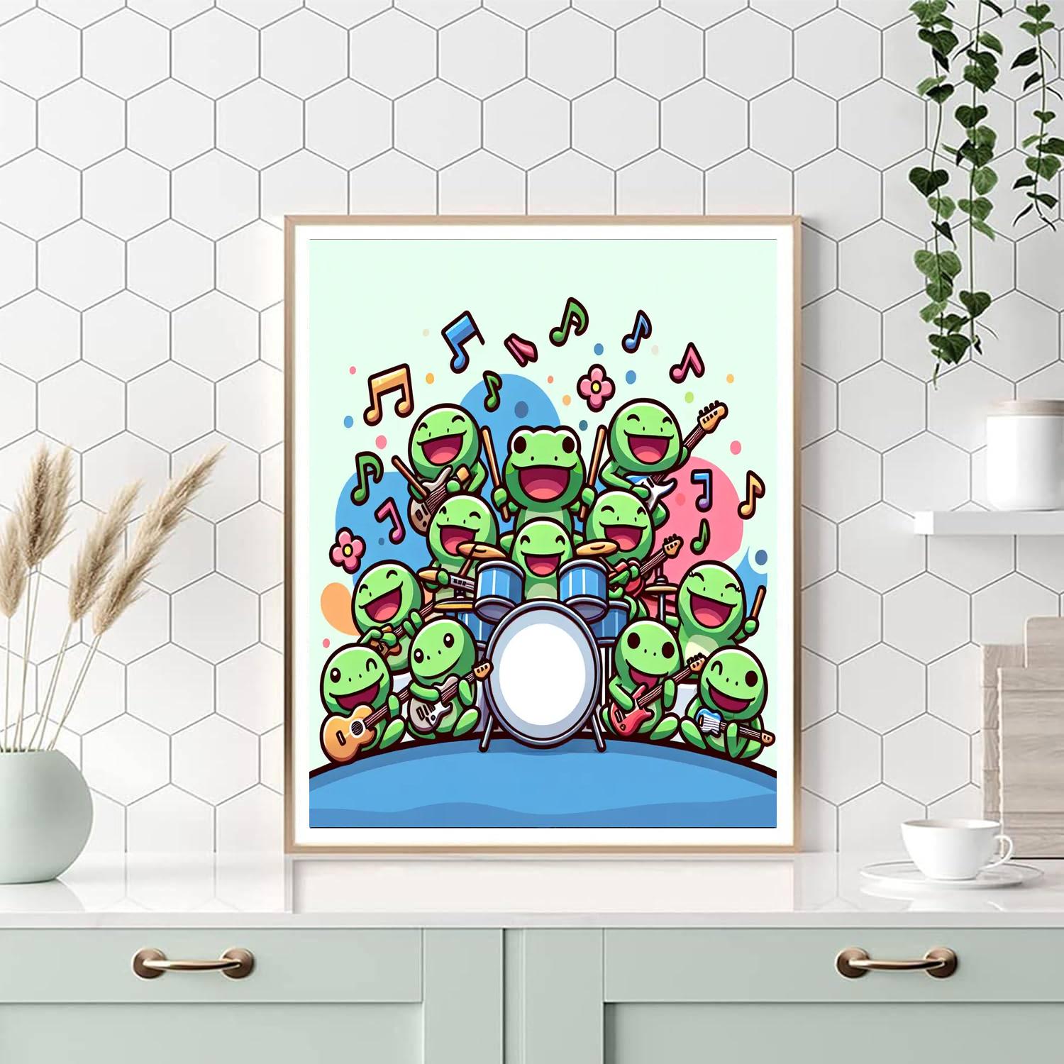 Funky Frog Band Numbered Painting Kits