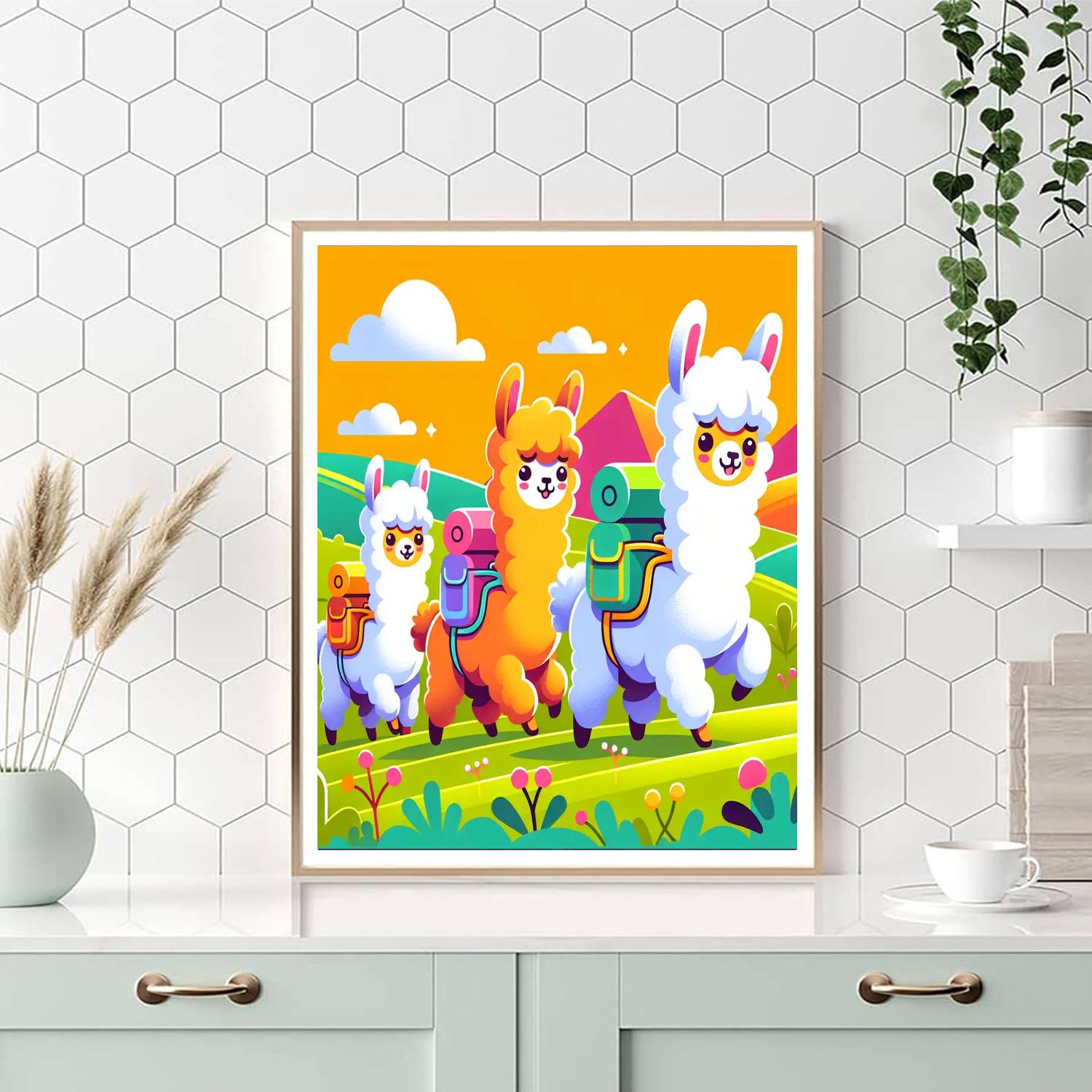 Adventure Alpaca Escapade Numbered Painting Kits