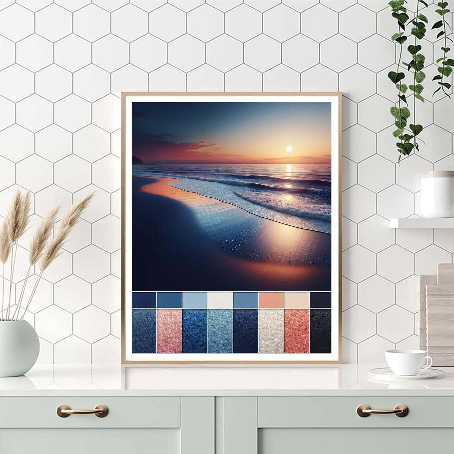 Soothing Coastal Serenity Painting By Numbers Kit