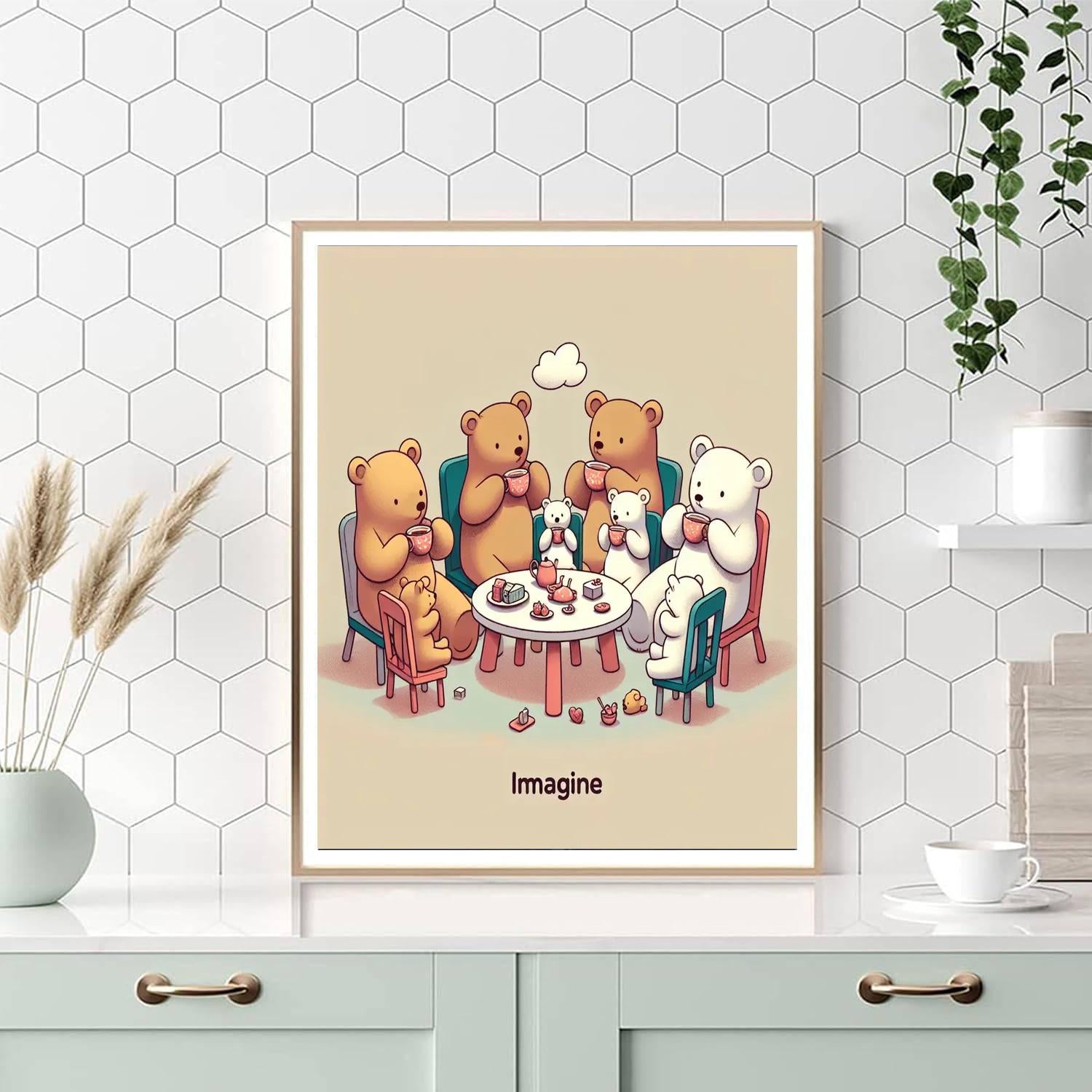 Teddy's Tea Party Painting Number Kit