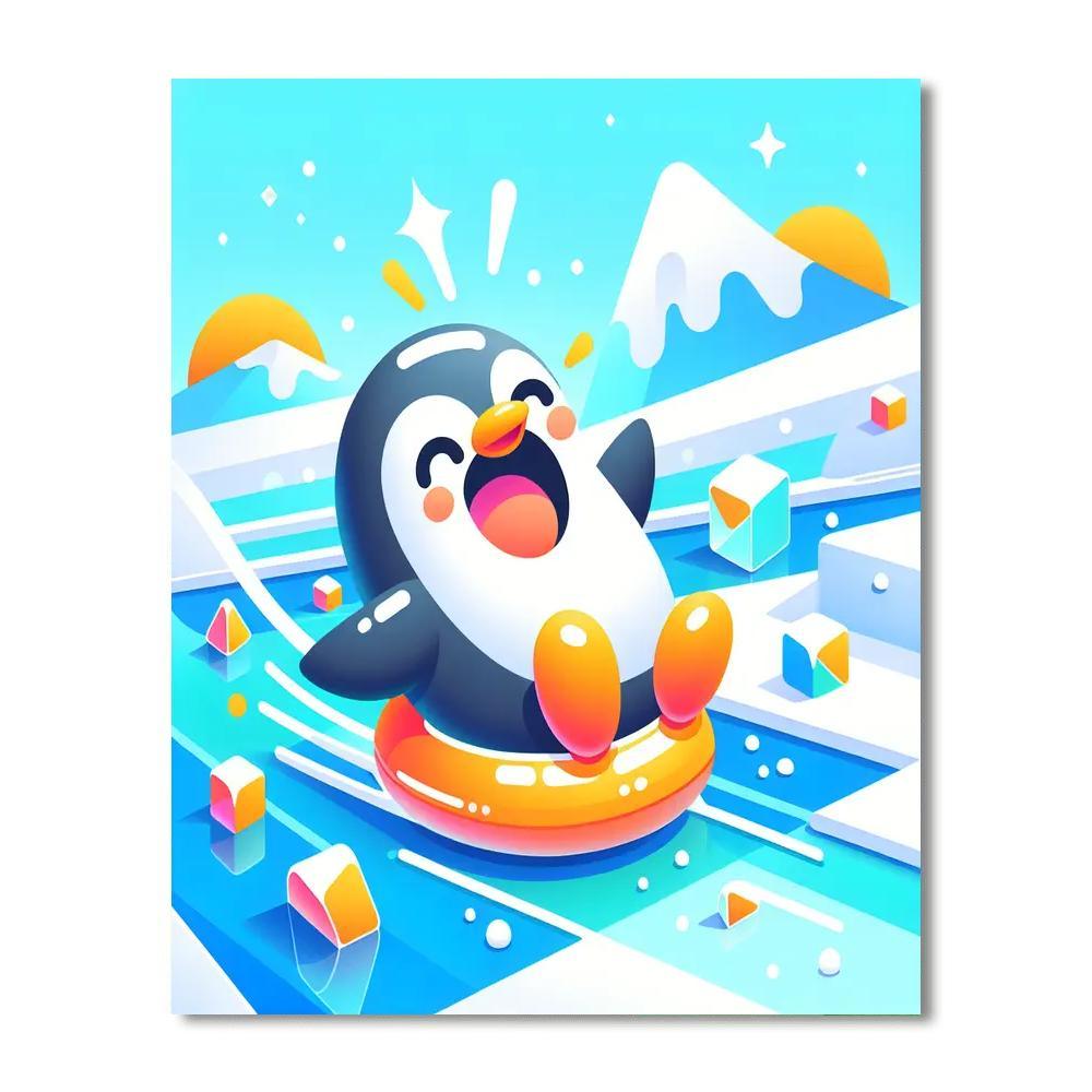 Giggling Penguin Paint By Numbers Kits