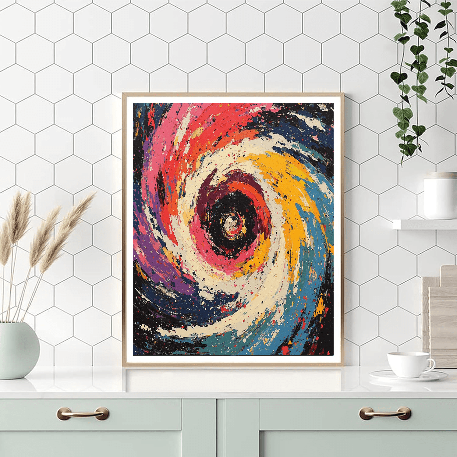 Jackson Pollock Inspired Cosmic Vortex  Paint By Number
