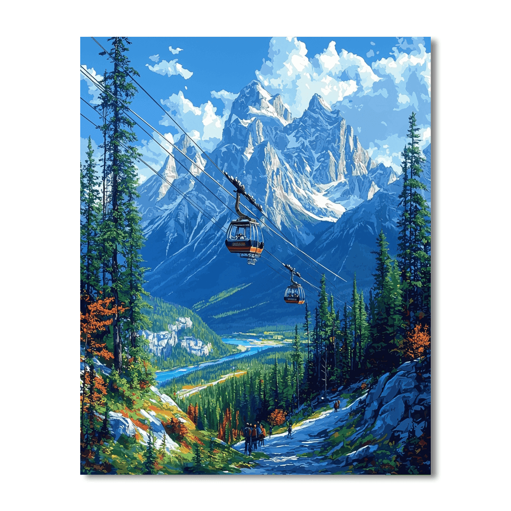 Banff Gondola Painting By Numbers Kit