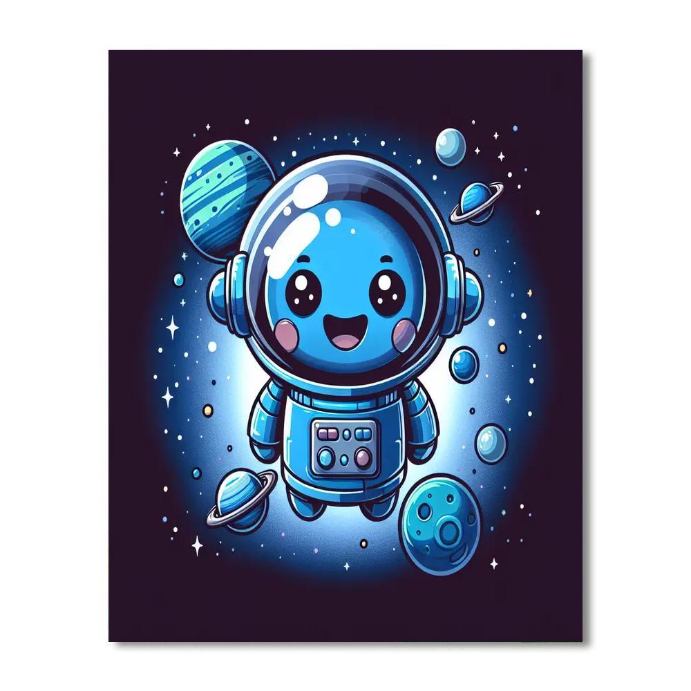 Joyful Robot Explorer Paint By Numbers Kits