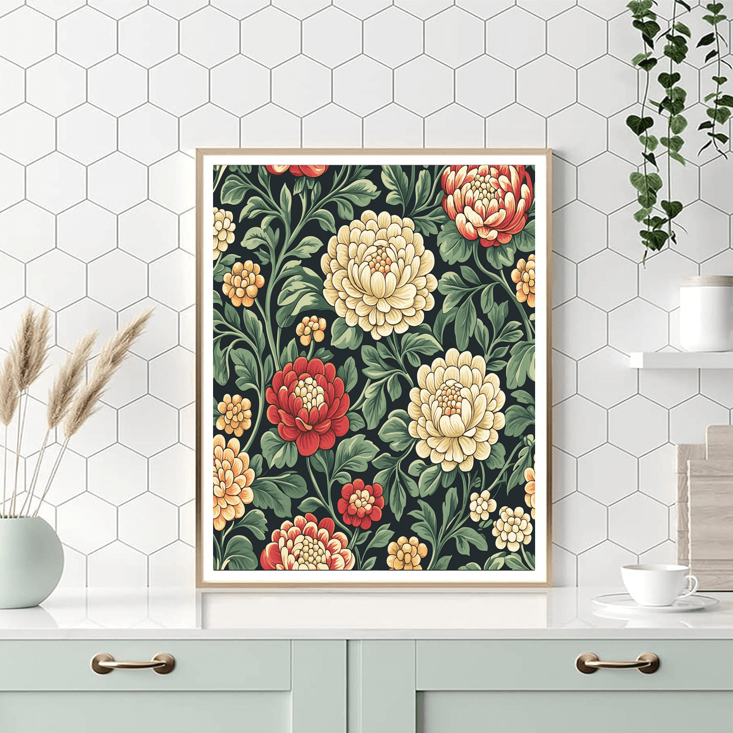 Morris Inspired Vintage Motifs  Paint By Number