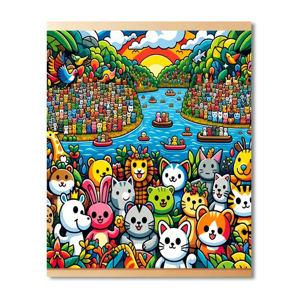 Riverbank Revelry Painting By Numbers Kit