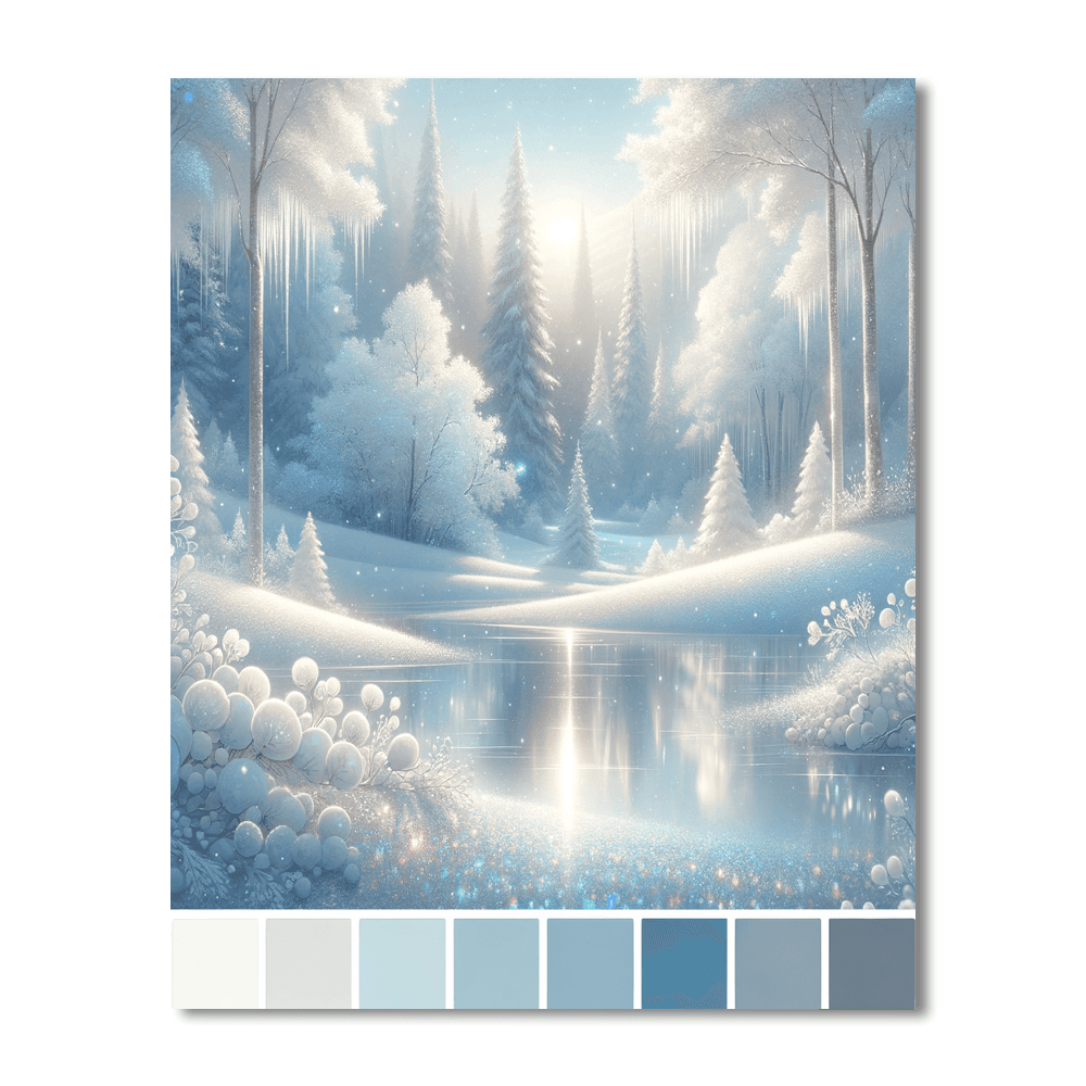 Glistening Ice And Snow Paint By Color