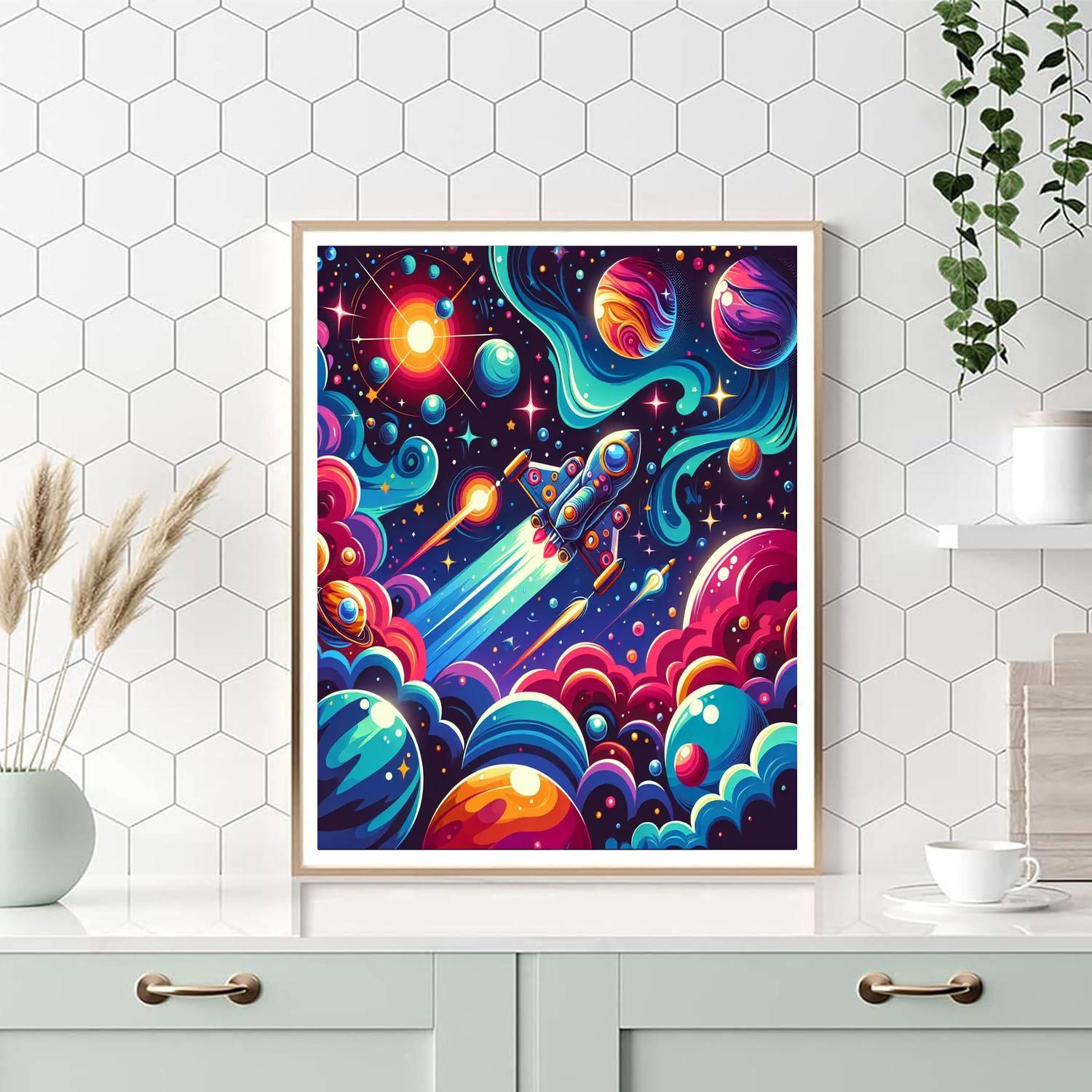 Galactic Odyssey For Little Dreamers Numbered Painting Kits