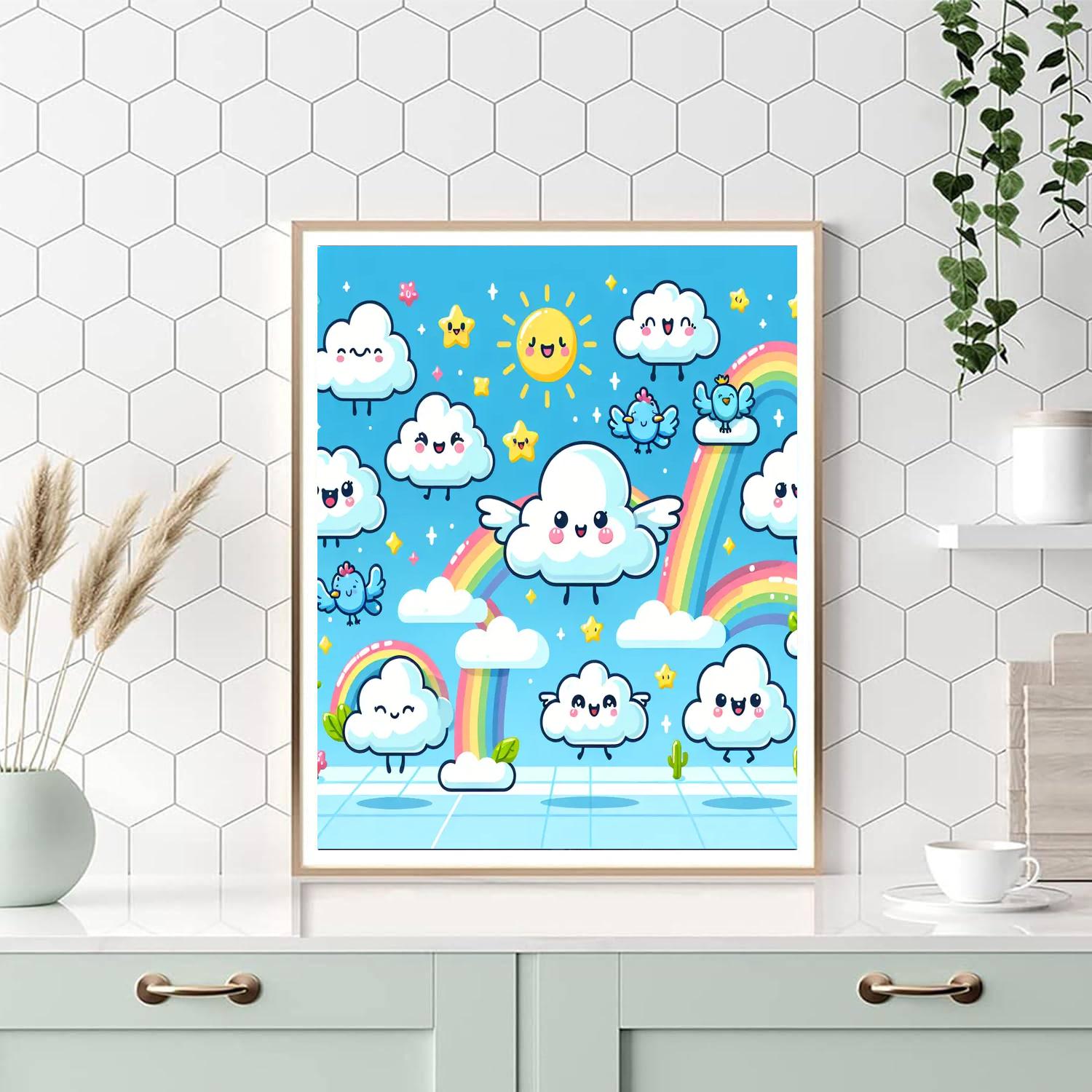Magical Adventure In The Clouds Number Painting