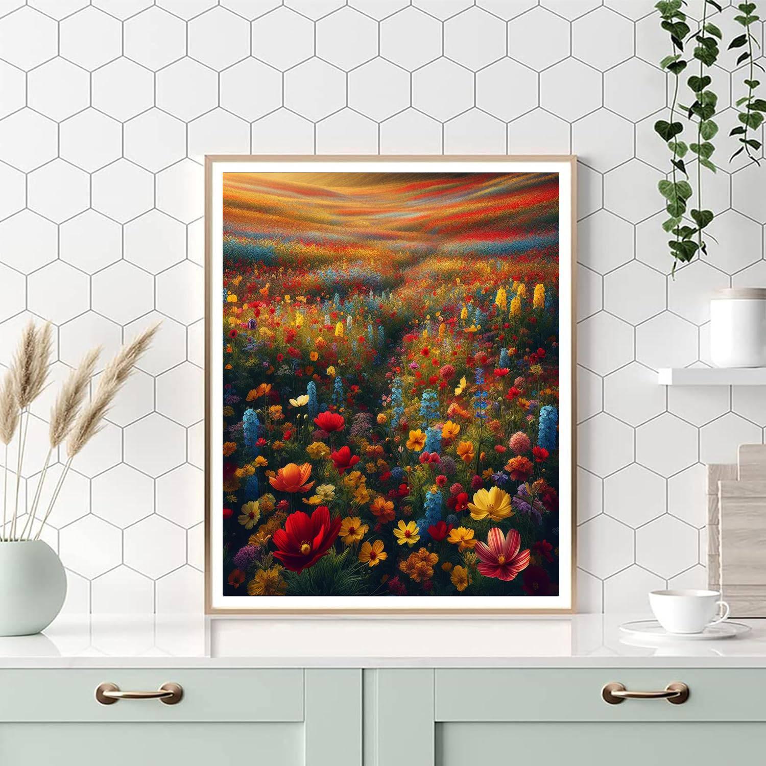 Wildflower Field Delight Painting By Numbers Kit