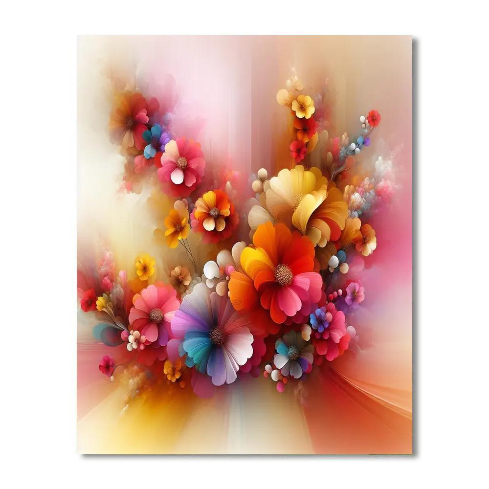 Radiant Flower Explosion Painting By Numbers Kit