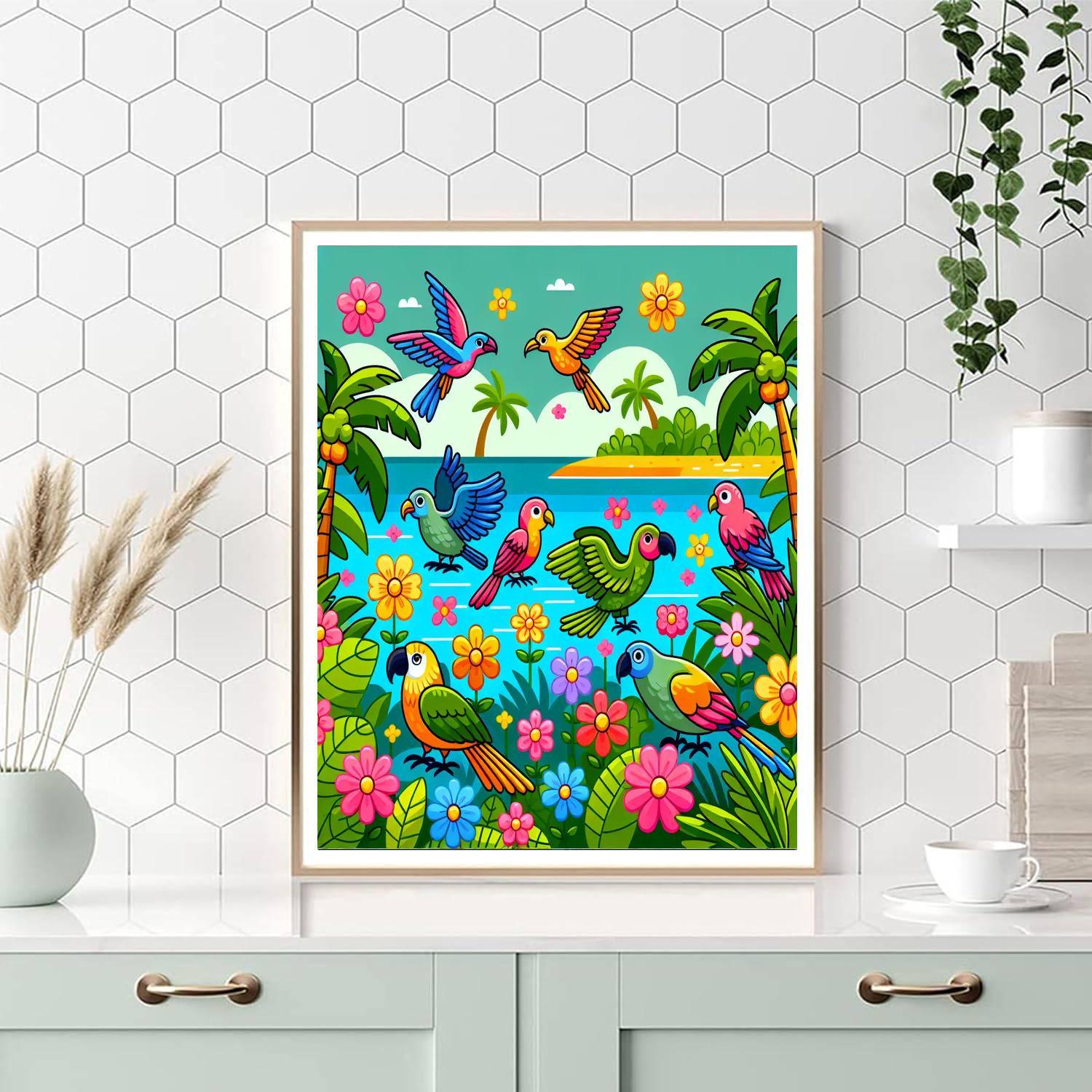 Tropical Paradise Playtime Painting By Numbers Kit