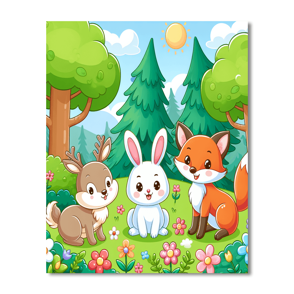 Fun With Forest Friends Paint By Number