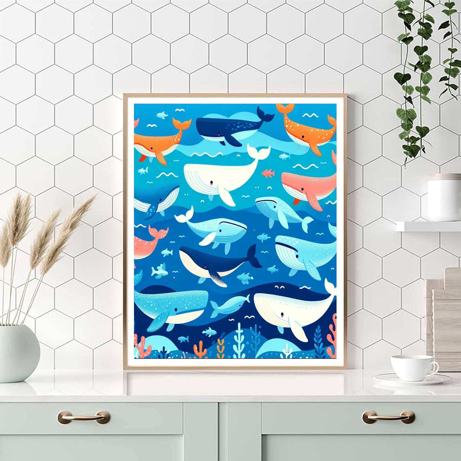 Whimsical Whale Watch Paint By Color