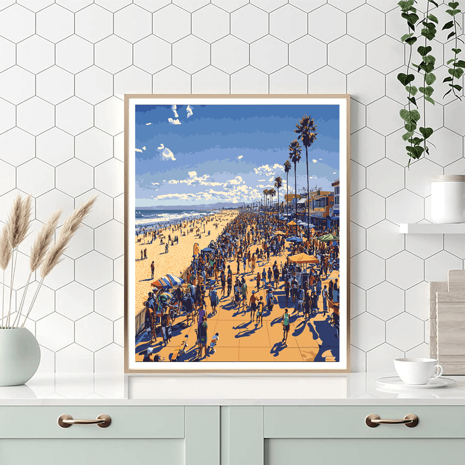 Venice Beach Boardwalk - Los Angeles Numbered Painting Kits