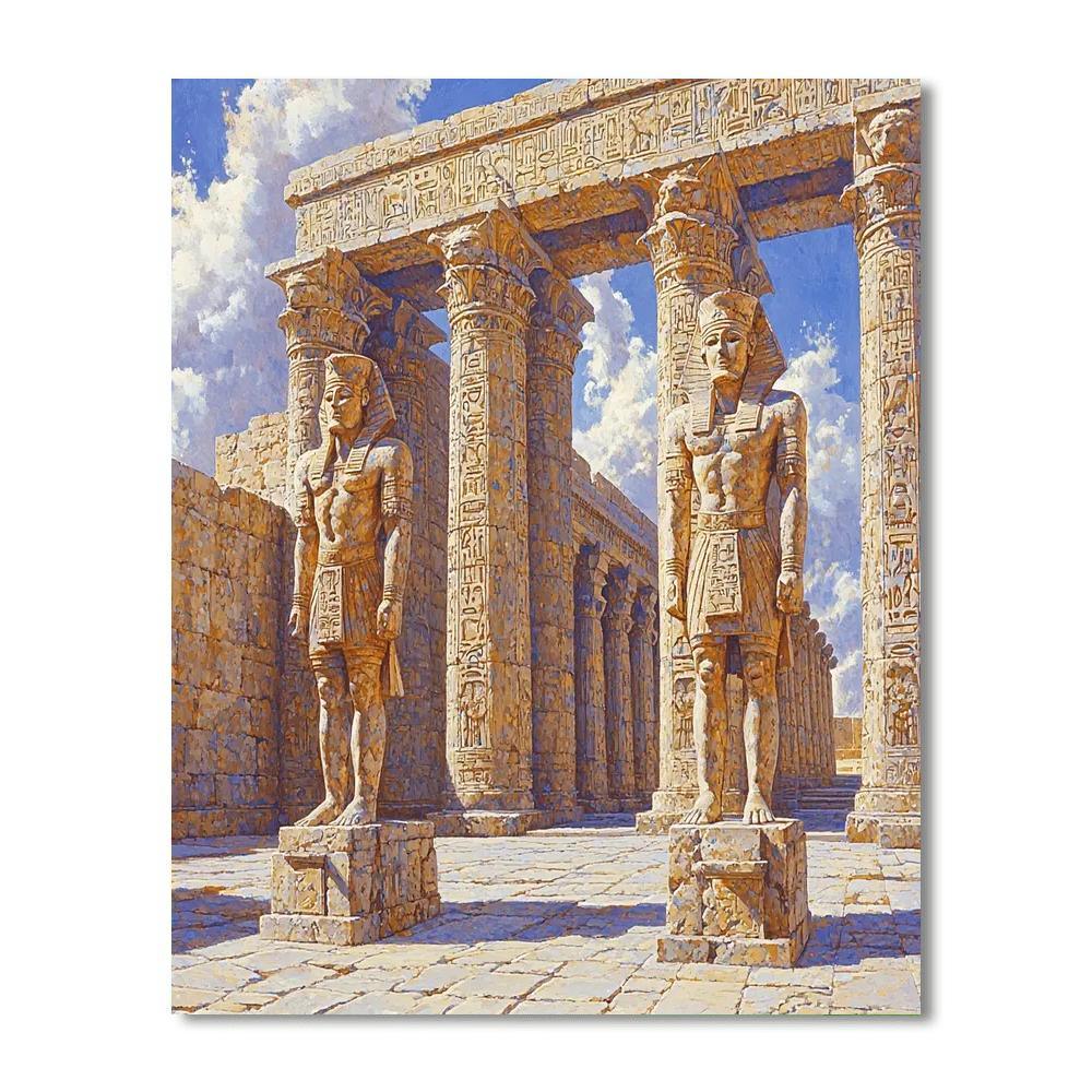 Frederic Leighton Inspired Ancient Temple Guardians  Paint By Numbers Kits