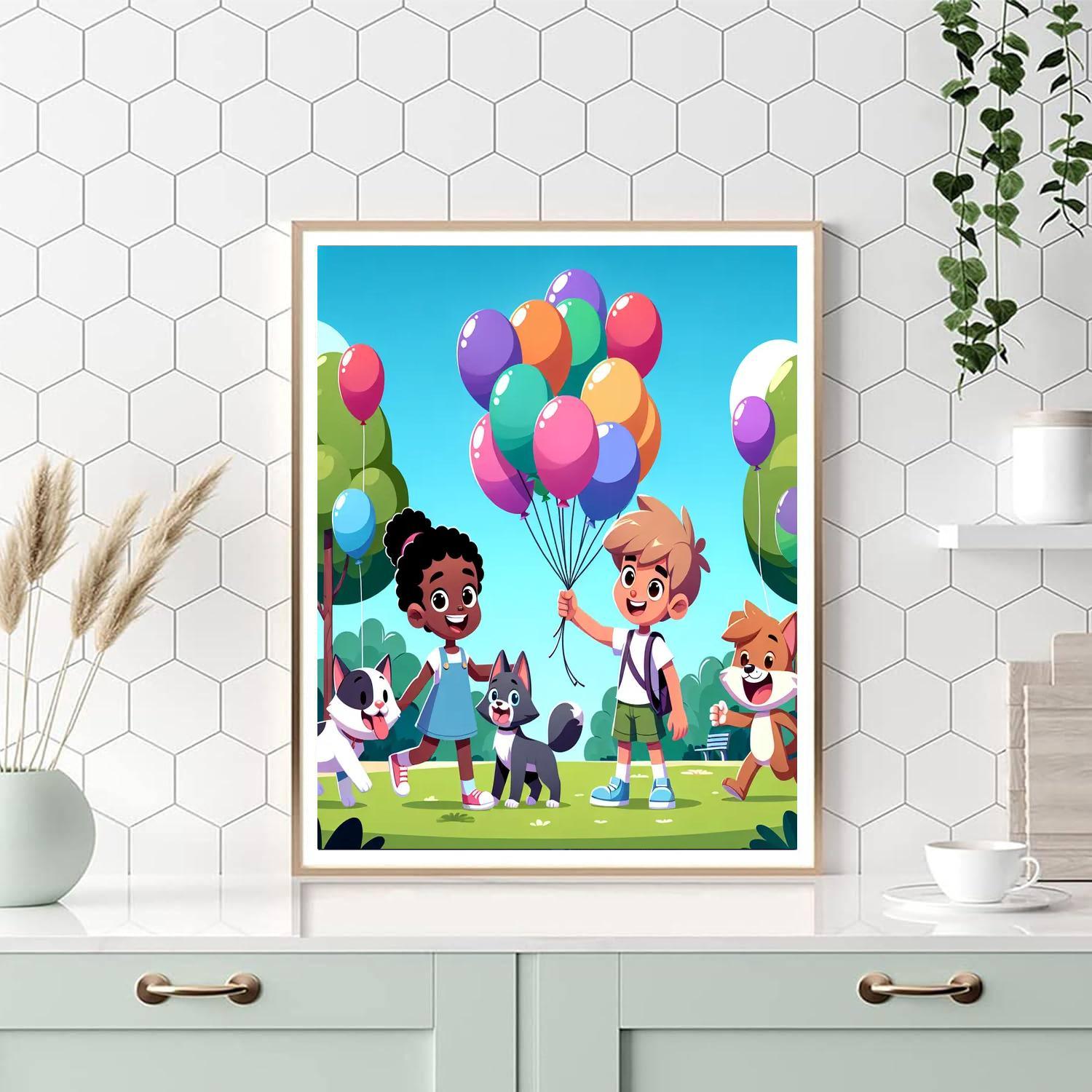 Bouncing Balloon Fiesta Paint By Number