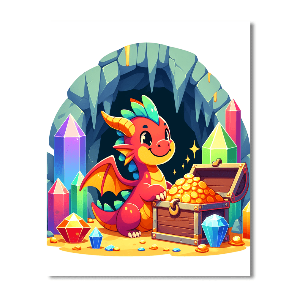 Fantasy Dragon Lair Paint By Numbers