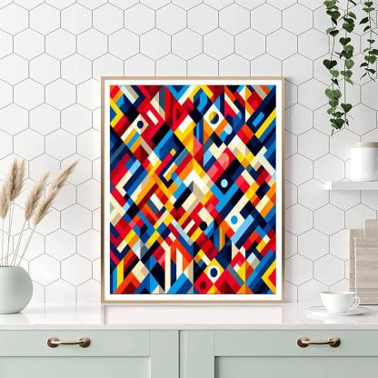 Modern Geometric Whimsy Paint By Number