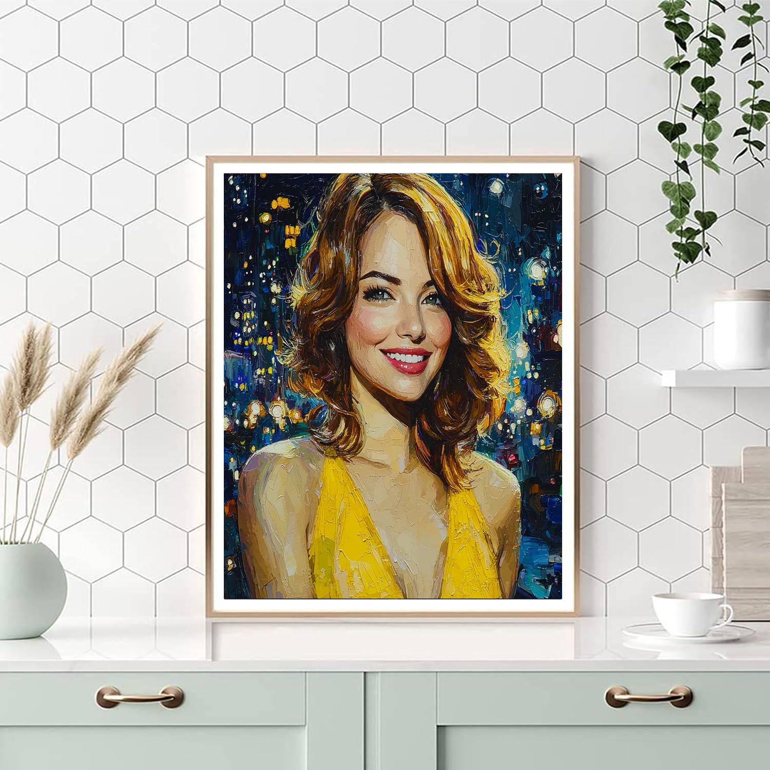 Emma Stone: From La La Land's Dreamscape To Stardom Numbered Painting Kits