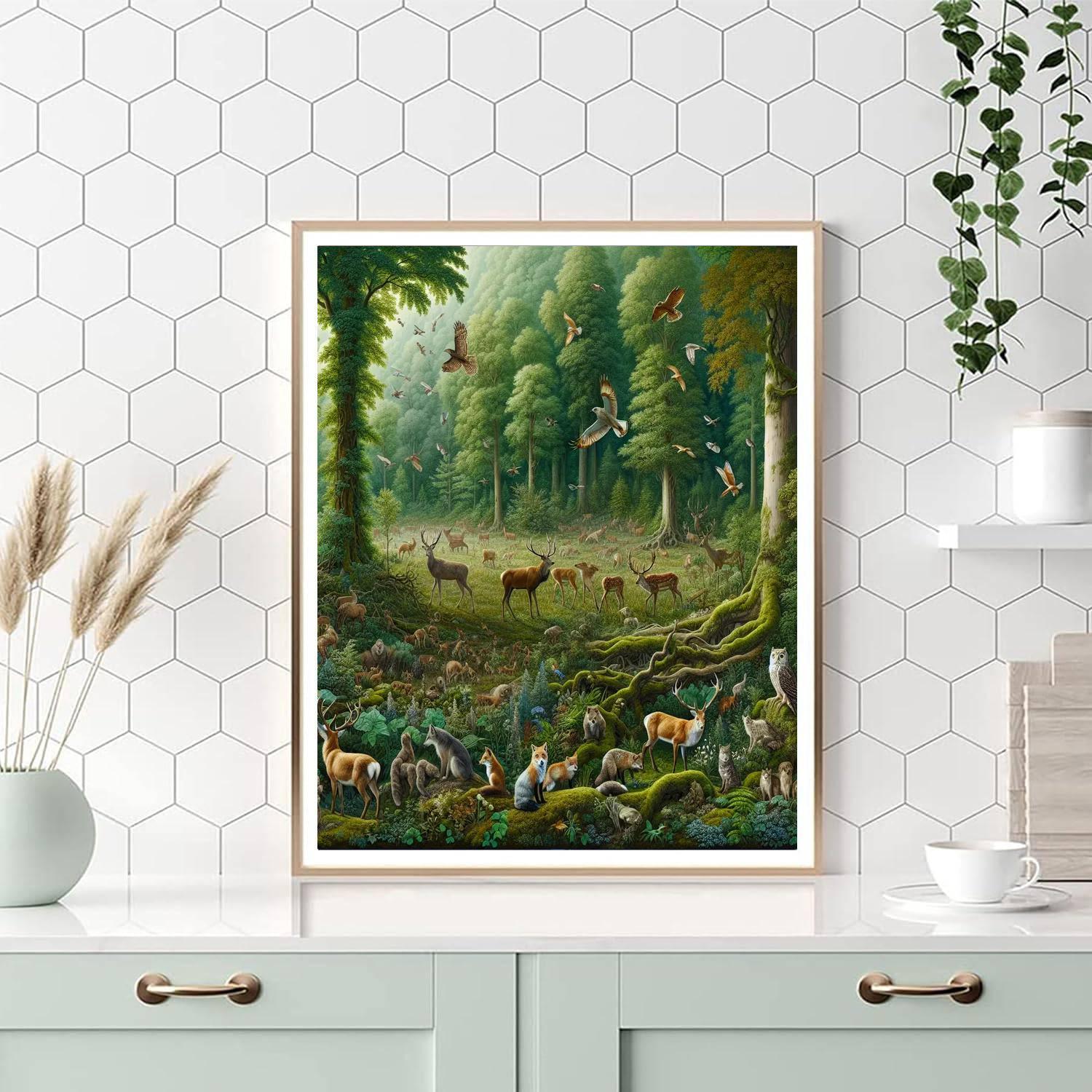 Majestic Woodland Creatures Painting By Numbers Kit