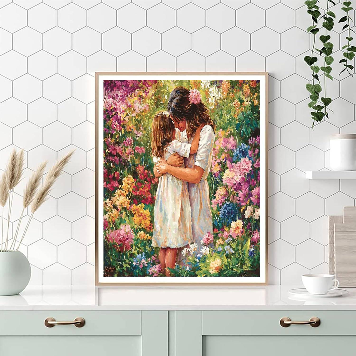 Mother's Warm Embrace DIY Paint By Numbers