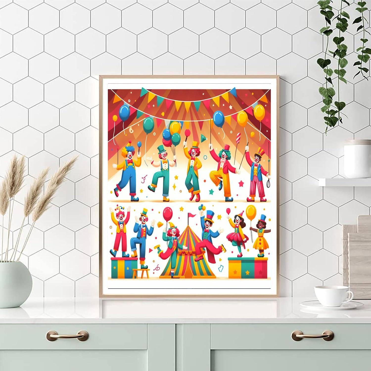 Jolly Clowns Painting By Numbers Kit
