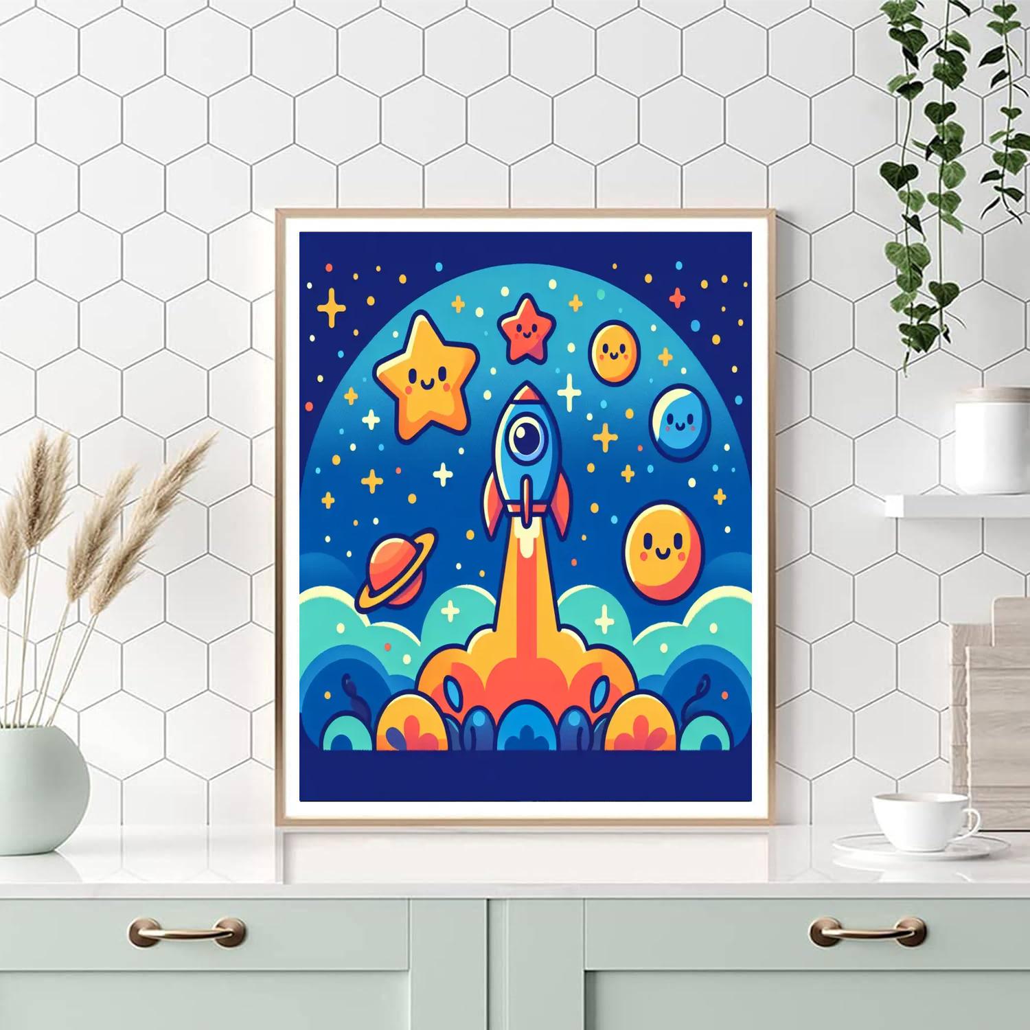 Mysterious Space Voyage Numbered Painting Kits