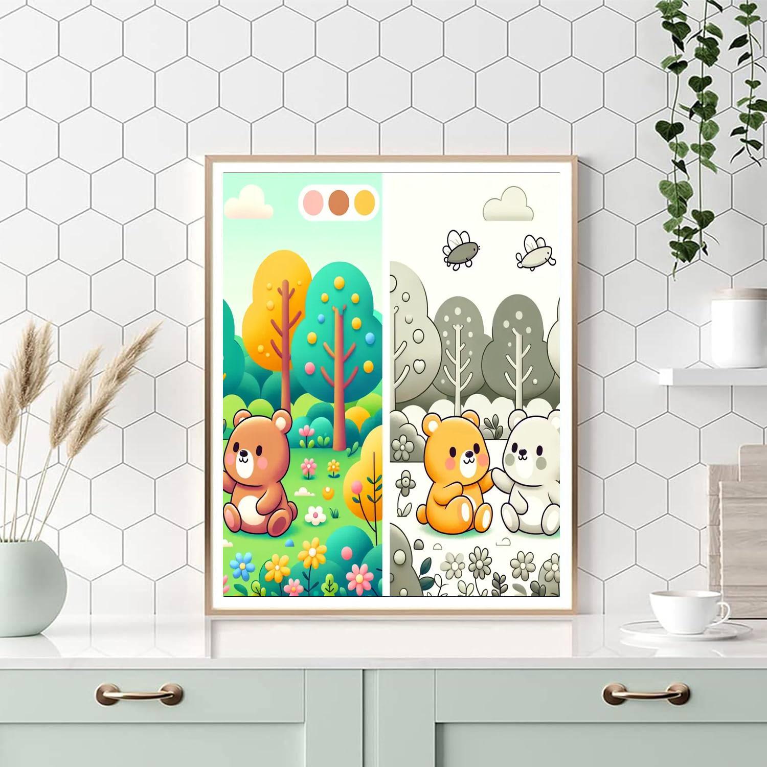 Cuddly Bear Friends Paint By Numbers Kits