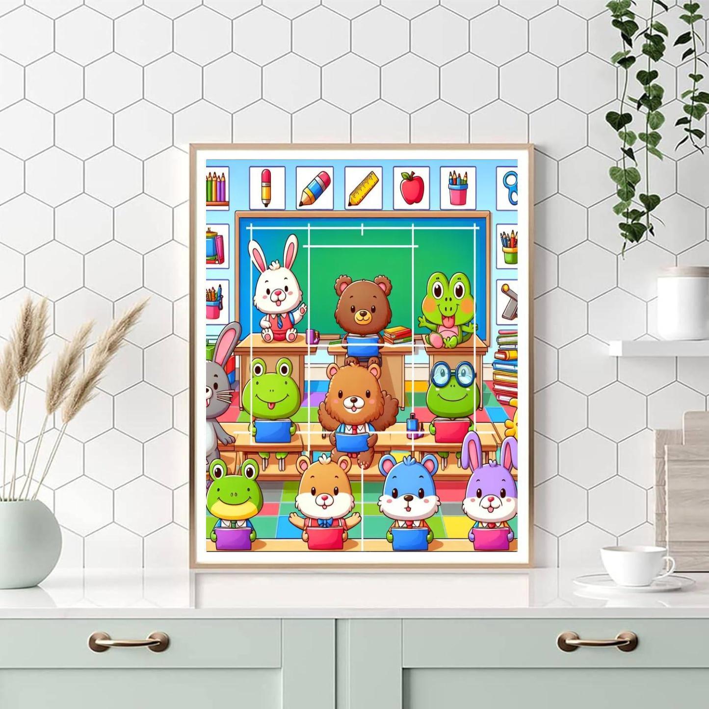 Silly Animal School Paint By Number