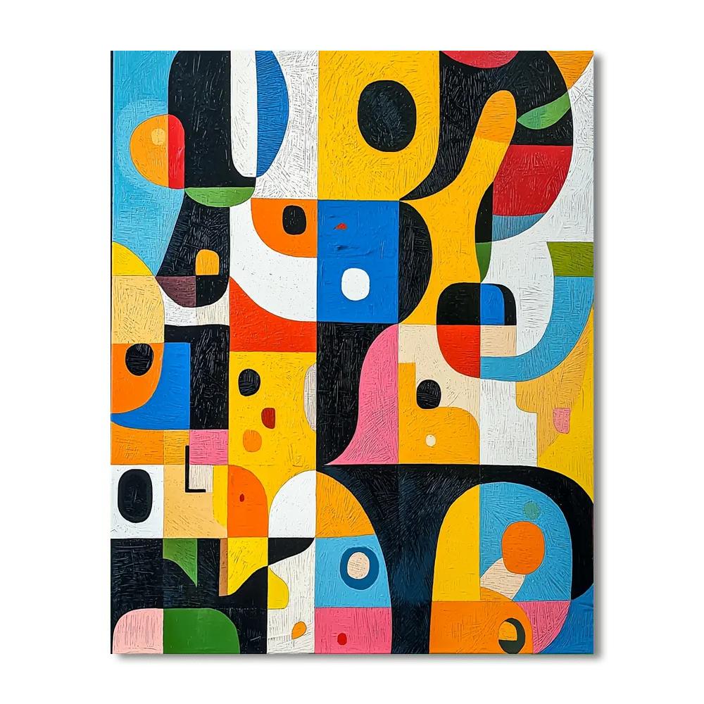 Joan Miró Inspired Whimsical Trails  Paint By Color