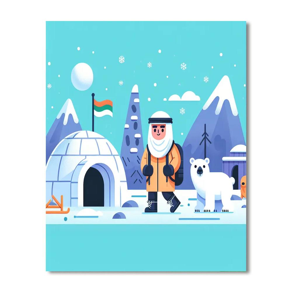 Arctic Exploration Voyage Painting Number Kit